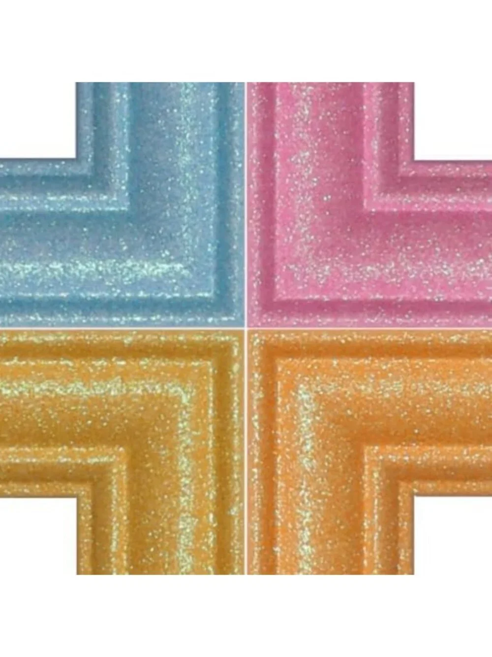 Glitter 4x6 Picture Frames with Mat for 3x5 Photos, HD Glass, Colorful Pink
